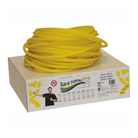 Fabrication Enterprises Sup-R Tubing Latex Free Exercise Tubing, Yellow, 100' Roll/Box 1447001